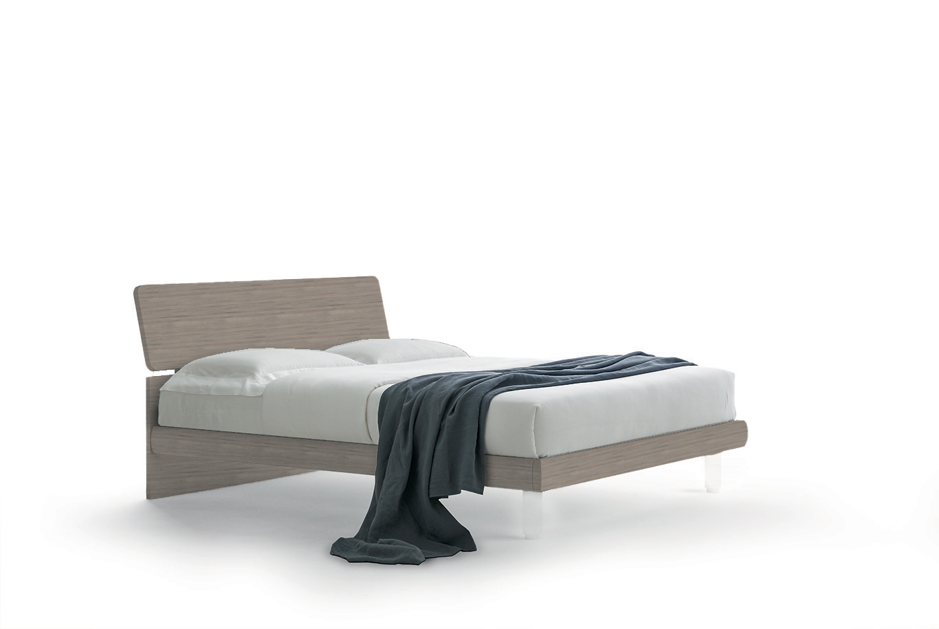 Letto Soffio - Legno, Essenza Naturale, Matrimoniale Letto Soffio - Legno, Essenza Naturale, Matrimoniale